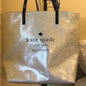 Kate Spade Silver Glittery Tote